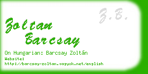 zoltan barcsay business card